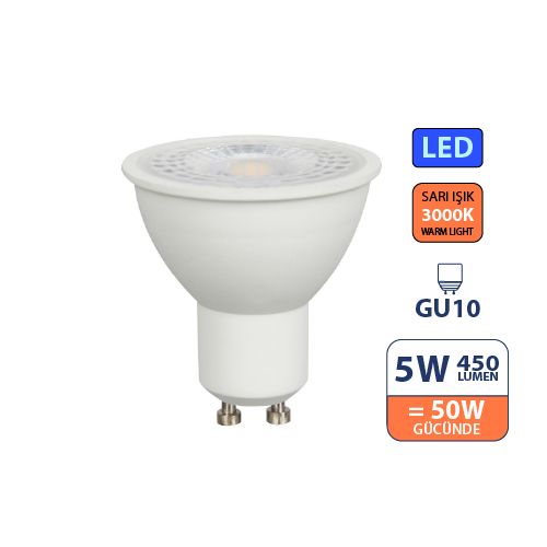 Picture of AMPUL LED SPOT GU10 5W 3000K