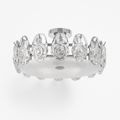 TAVAN L. KRISTAL ISLEMELI CAM SILVER E14 HY-C008 resmi