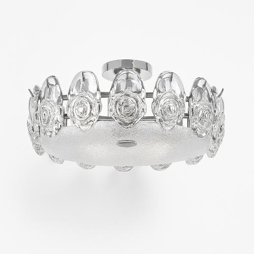 TAVAN L. KRISTAL ISLEMELI CAM SILVER E14 HY-C008 resmi
